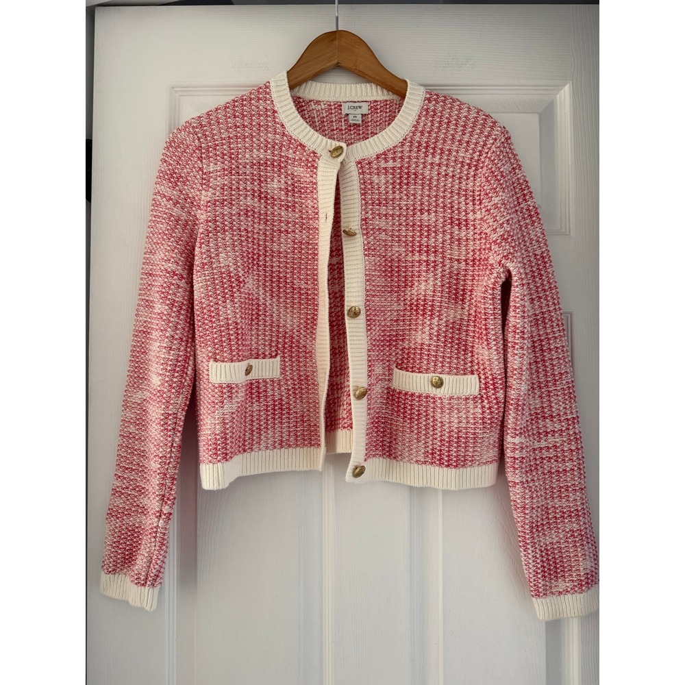J. Crew Popcorn Stitch Lady Cardigan Jacket Sweater Textured Preppy Coquette